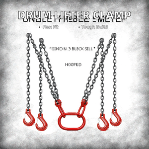 Tali penjepit pengangkat Drum minyak, peralatan penanganan Drum minyak dengan alat pengangkat tali kawat Sling kekuatan tinggi - Product Image 2