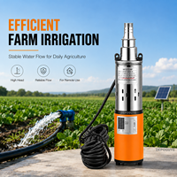 Pompe à eau solaire submersible à puits profond 12V 36V 48VDC à balais, en acier inoxydable, haute pression, pour l'irrigation agricole