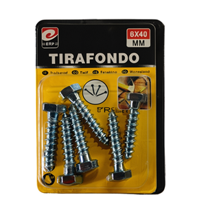 Viti autofilettanti esagonali Erpsl TiraFondo 8x40mm per il fissaggio del legno - Product Image 1
