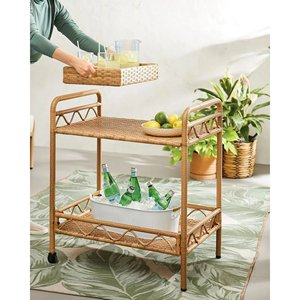 Voiture de bar en rotin faite à la main la plus vendue à Hepl livraison boisson pratique au bar par Artex Thien Thanh - Product Image 3