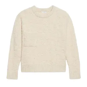 DiZNEW OEM blank white brand luxury color block sweater
