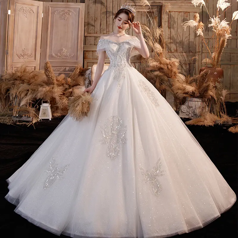 wedding dress bridal gowns luxurious super Fairy Princess weddings bridesmaid dresses mermaid gown