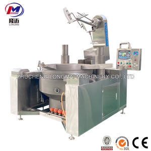 Robot intelligent entièrement automatique de 200l à chaleur directe, grande chaudière de cuisine inclinable pour porridge poulet restaurant - Product Image 5