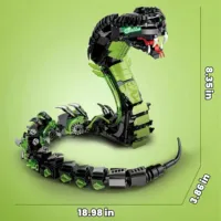 Ensemble de blocs de construction mécaniques en forme de serpent DK 7052, 689 pièces, jouet éducatif DIY pour enfants, cadeau d'anniversaire pour garçons, vente en gros