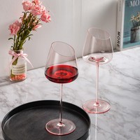 Lot de verres à champagne rose et verres à vin rouge élégants style flamant rose, gobelets à bouche inclinée, couleur personnalisée pour mariage