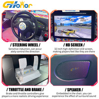Machine d'Arcade de Course de Voiture à Monnayeur Intérieure Outrun, Simulateur de Jeu d'Arcade à Pièces pour Enfants