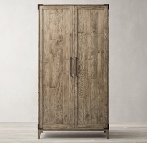 Bibliothèque à double porte de rangement en bois massif américain de haute qualité Villa <span class=keywords><strong>Club</strong></span> maison peut personnaliser les meubles de salon - Product Image 5