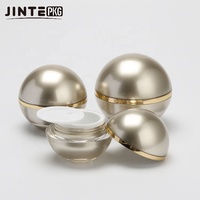 Emballages cosmétiques de luxe en or, pots en forme de boule avec couvercles pour crème hydratante pour le visage