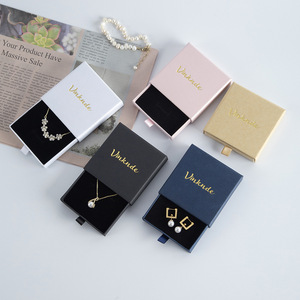 Custom Logo Luxury Paper Cardboard Small Gift Packing <b>Box</b> Earring Necklace Packaging Jewelry Jewel <b>Box</b> Packaging With Insert - Product Image 4