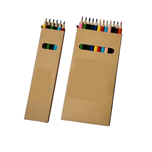 Boîte d'emballage en carton kraft vide pour crayons de couleur, personnalisée avec logo, pour papeterie artistique, vente en gros - Product Image 5
