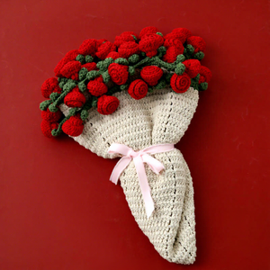 Manta <span class=keywords><strong>de</strong></span> Flores Tejida <span class=keywords><strong>a</strong></span> Crochet, Circular, con Rosas, Hecha <span class=keywords><strong>a</strong></span> Mano, <span class=keywords><strong>para</strong></span> Decoración del Hogar, Regalo - Product Image 3