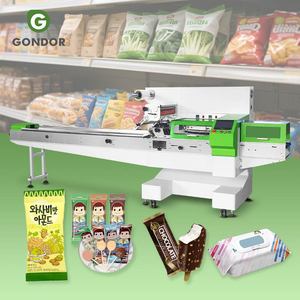Machine d'emballage automatique à compression de type oreiller pour bâtonnets de crème glacée, cuillères, toasts, fruits et autres snacks - Product Image 1