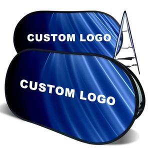 Factory Custom Logo Oval Sideline Banner Horizontal a <b>Frame</b> Pop up Banners - Product Image 3