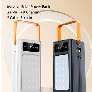 Solar 50000Mah 22.5W Fast-<b>Charging</b> Li-Polymer Power Bank 4 USB + Type-<b>C</b> Po LED Screen Built Cable Portable Universal Socket - Product Image 2