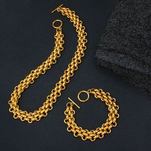 Parures de bijoux pour femmes, collier et boucles d'oreilles, coffret cadeau, plaqué or 18 carats, acier inoxydable, tendance pour les fêtes - Product Image 2