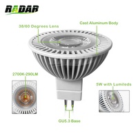 Éclairage radar Ampoules LED en aluminium gainé de plastique 3w 5w 7w Vente en gros Ampoule MR16 pour éclairage extérieur CRI 90 +