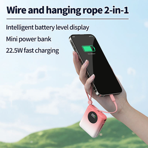 Nuevos productos 2025 Mini tamaño colorido Powerbank 22,5 W bancos de energía de carga rápida 10000mAh con cables - Product Image 5