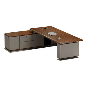 Liyu Mobilier de bureau moderne de luxe Convertible Executive CEO Desk Bureau De Table incurvé Bureaux De Direction - Product Image 5
