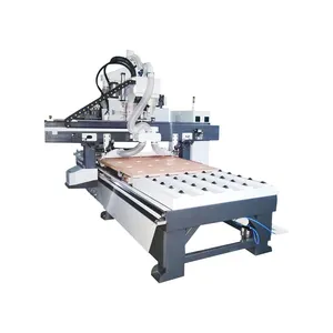 Ahşap yönlendirici CNC oyma kesme makinesi dört işlem testere bıçağı ile Atc mili ağaç İşleme CNC kesim makinesi