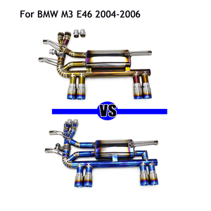 Sistema de <span class=keywords><strong>Escape</strong></span> de Titanio para <span class=keywords><strong>BMW</strong></span> M3 <span class=keywords><strong>E46</strong></span> L6 3.2L 2004-2006, Válvula de Vacío para Eje de Auto de Carreras, Silenciador de <span class=keywords><strong>Escape</strong></span> Catback - Product Image 1