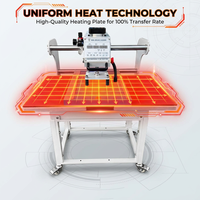 Presse de transfert thermique DTF semi-automatique pneumatique à double station haute pression 16 x 24 pieds pour T-shirts, vêtements et strass 110V
