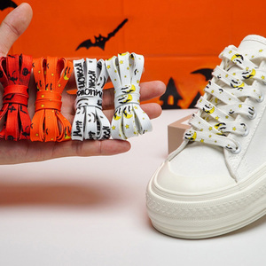 Wegoodzf Tùy Chỉnh Halloween Phim Hoạt Hình In Dây Giày Phẳng Polyester Nhiều Màu Dây Giày Cho Giày Thể Thao Và Giày Thường - Product Image 4