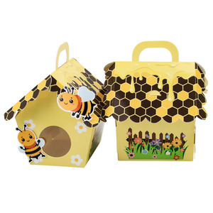 Scatola di Caramelle a Forma di Ape YZ all'Ingrosso, Confezione Trapezoidale in Cartone Bianco Laminato per Feste - Product Image 3