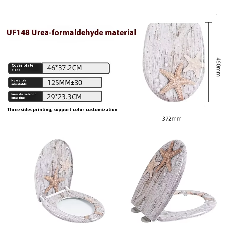 Type a three-sided printed toilet seat