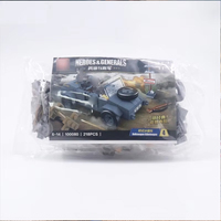 Kits de modèles de véhicules armés pour camions, blocs de construction de véhicules, briques d'assemblage DIY, jouets avec 2 figurines