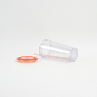 Mug de voyage isotherme léger 20oz personnalisé, à paroi simple, réutilisable, en plastique transparent avec couvercle à paille pour café glacé