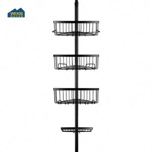 Organizador de Baño Moderno de Acero Inoxidable de 4 Niveles, Telescópico y Ajustable, para Montar en la Esquina de la Ducha - Product Image 2