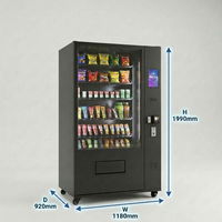 Máquina Expendedora Comercial de Pringles Zhongda, Compartimentos de Múltiples Niveles, Pantalla Táctil LCD, Recibos Digitales, Múltiples Opciones de Pago