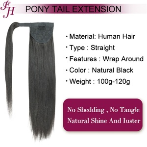 ผมต่อหางม้าแบบ Remy คุณภาพสูงจากยุโรป ยี่ห้อ FH Wholesale แบบ Double Drawn - Product Image 3