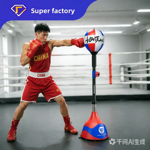 Balón de Boxeo de Poliuretano PU Profesional Abj Modelo 06 para Adultos y Niños, Balón de Reacción Portátil y Duradero para Entrenamiento de Golpeo - Product Image 5