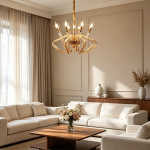 Lampadario Moderno a LED in Cristallo per Sala da Pranzo, Viola, Oro Champagne, Argento, Vetro Trasparente, Vetro Colorato - Product Image 4