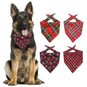 <span class=keywords><strong>Bandana</strong></span> Creativa e alla Moda per Cani e Gatti per il Festival Invernale di Natale (Sciarpa/Cravatta Triangolare Personalizzabile in Cotone a Doppia Faccia a Quadri) - Product Image 2