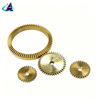 Kit d'engrenages droits CNC H62 en laiton autolubrifiant de précision ultra-élevée, personnalisé OEM, avec couronne d'engrenage interne pour boîte de vitesses de servomoteur d'automatisation