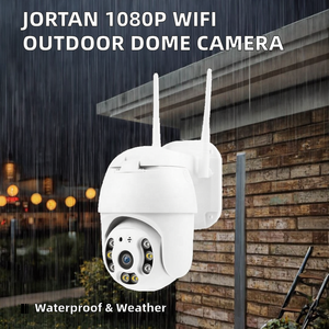 1080P Wi-Fi Alta Definición Visión Nocturna a Todo Color 360 °   Cámara domo PTZ con rotación, impermeable IP66 para exteriores, para patio y jardín - Product Image 2