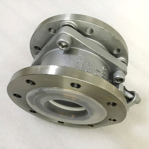 บอลวาล์วฟิล์มบางแบบเวเฟอร์  วัสดุเหล็กกล้าคาร์บอนบุ PTFE สำหรับอุตสาหกรรมสารเคมี ของเหลว และยา ใช้ในอุณหภูมิห้อง - Product Image 2