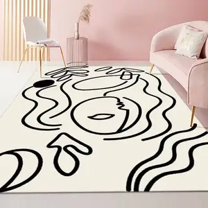 Washable Modern Carpets And Rugs Polyester Area Rug 3d Printed Rugs For Living Room Large