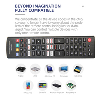 Control Remoto Universal IR para TV RM-L1691, Compatible con Televisores LCD Inteligentes Samsung, LG, Toshiba, para Todos los Mercados