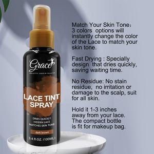 Nuovo arrivo Custom Private Label 100ml 4 colori tinge Look naturale per <span class=keywords><strong>capelli</strong></span> Spray per <span class=keywords><strong>capelli</strong></span> 2 in1 Baby Hair Styling pizzo <span class=keywords><strong>tinta</strong></span> Spray - Product Image 3