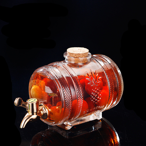 Distributeur de bière de baril de vin avec support décoration ornements verre baril de vin verre vide 1L écologique Mini usine de bière artisanale - Product Image 3