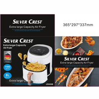 Friteuse à Air Chaud Sans Huile SilverCrest, 8L, Mini Format, Recommandée par les Consommateurs, Top Vente