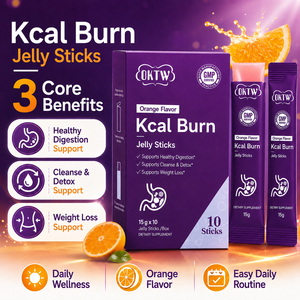 OKTW Kcal Burn Jelly Sticks Sabor <span class=keywords><strong>Naranja</strong></span>, Apoyo a <span class=keywords><strong>la</strong></span> Saciedad, Gestión de <span class=keywords><strong>la</strong></span> Figura, Control de Peso, Suplemento Dietético, Marca Privada - Product Image 6