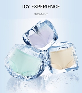 Bestseller: Mutandine Traspiranti per Ragazze, Slip Senza Cuciture in Seta Ghiaccio per Donne - Product Image 4