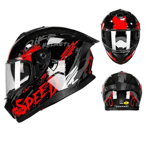 Casco de Motocicleta Modular Unisex, Aprobado por DOT, Estilo Vintage Retro, Integral, con 7 Ventilaciones, Carcasa Resistente de ABS, Doble Visera - Product Image 2