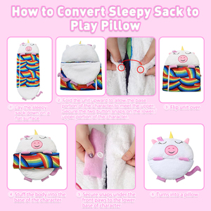 Natuare – sac de couchage blanc pas cher pour bébé, sac de couchage chaud matelassé avec oreiller pour enfants - Product Image 6