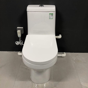 <span class=keywords><strong>WC</strong></span> monobloc moderne à poser au sol, sans limite <span class=keywords><strong>de</strong></span> pression d'eau, <span class=keywords><strong>avec</strong></span> cuvette allongée et <span class=keywords><strong>pompe</strong></span> <span class=keywords><strong>de</strong></span> <span class=keywords><strong>relevage</strong></span> des eaux usées - Product Image 3