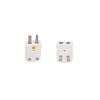 Connecteurs blancs à 2 broches en céramique haute température pour tous les types, fiche à broches rondes de type k pour thermocouple mâle et femelle